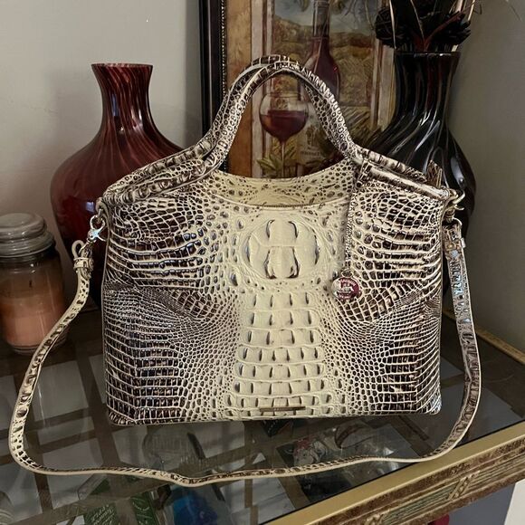 Elegant Crocodile-Embossed Handbag_ Brahmin - Picture 1 of 5